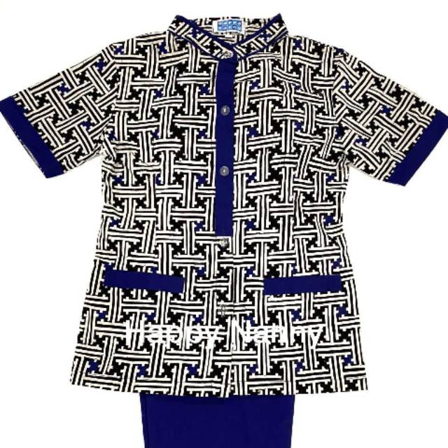 Baju seragam suster batik navy
