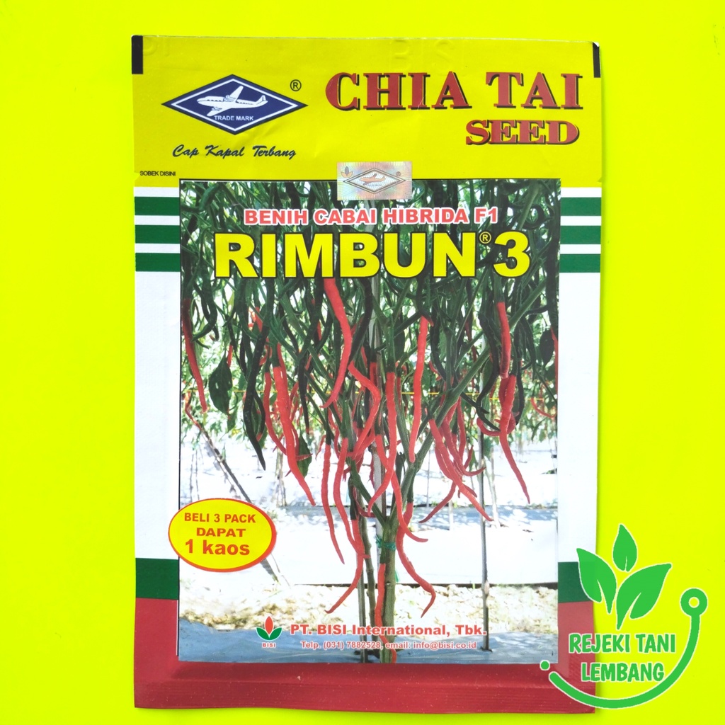 BENIH CABAI KERITING RIMBUN 3 ISI 10 GR BENIH CABAI KERITING HIBRIDA F1