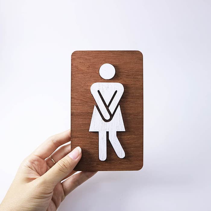 Sign Board Toilet | Papan Sign Kayu Toilet SB 03