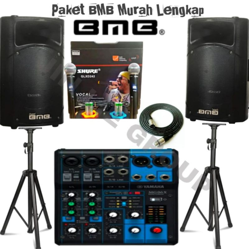 PAKET SOUND MIXER YAMAHA SPEAKER ACTIVE BMB 15 INCH 6 CH