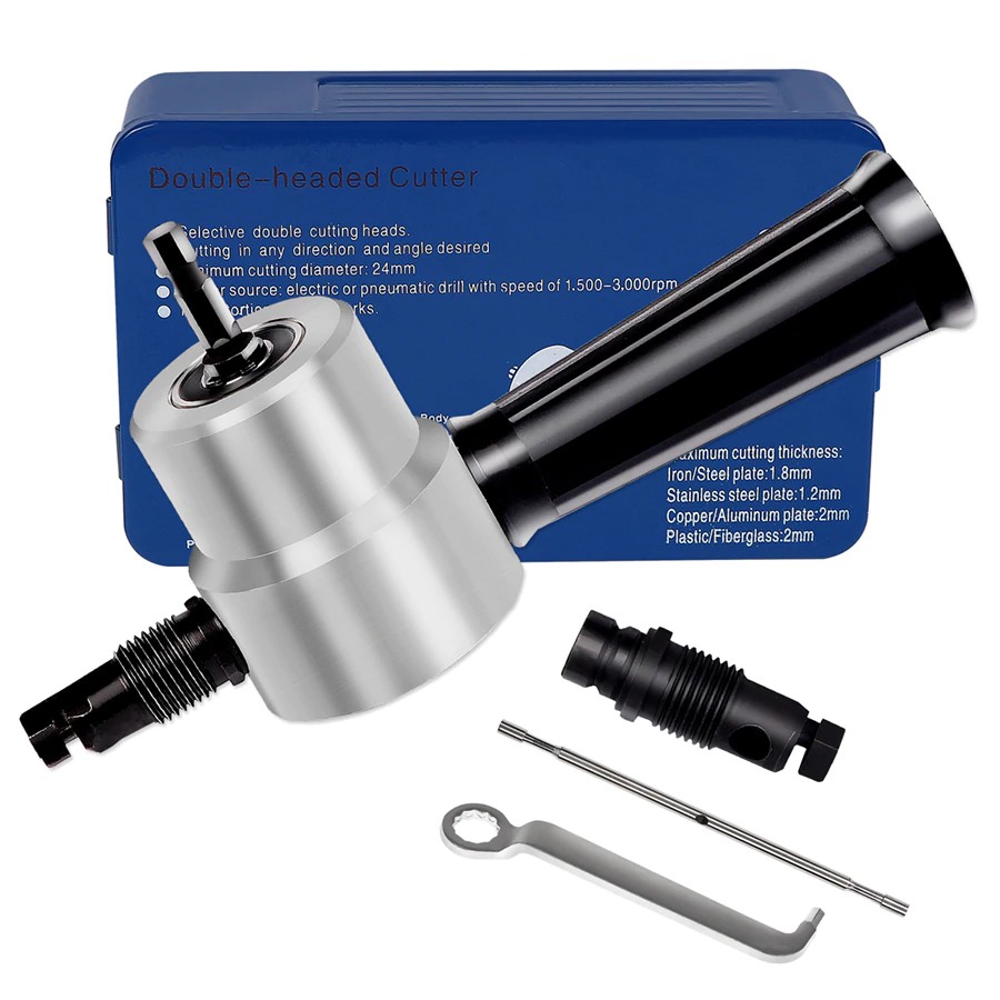 Import HILDA Nibbler Sheet Metal Cut Nibble Metal Cutting Double Head Sheet Nibbler Saw Cutter Tool