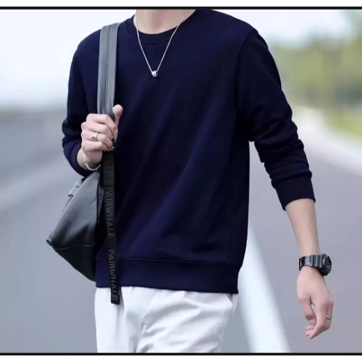 Baju Polos Pria Kaos Polos Lengan Panjang Baju Pria Distro Baju Pria Lengan Panjang