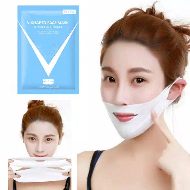[Per Pc] Masker Dagu EFERO V Shape Chin Firming Mask Anti Aging Gel Face Mask