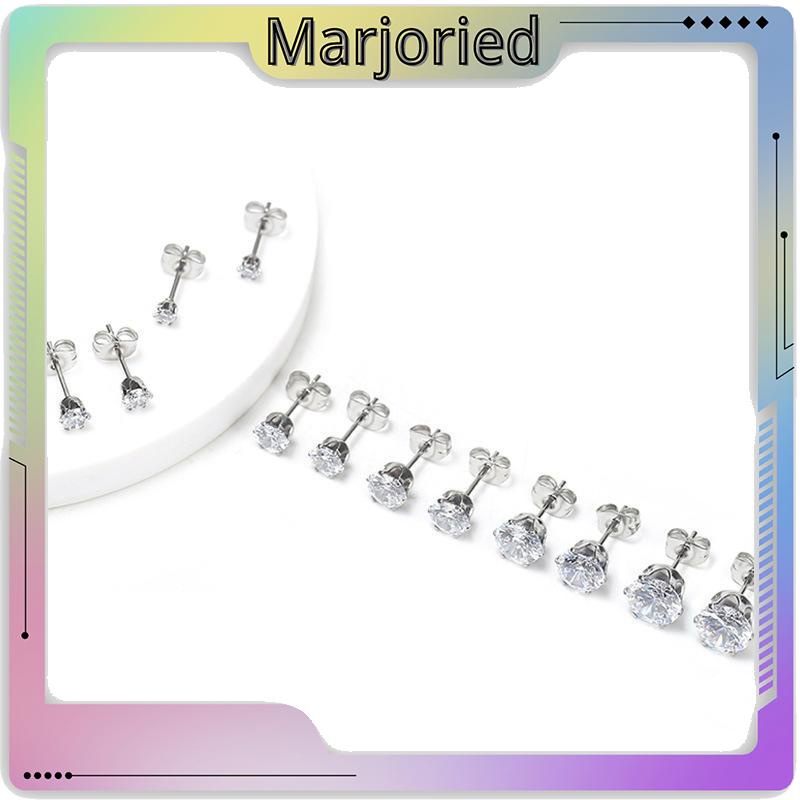 1PC Anting Tusuk Anti Karat Anti Alergi Zirkon Mini Stainless Steel Kualitas Tinggi Aksesoris Wanita-MJD