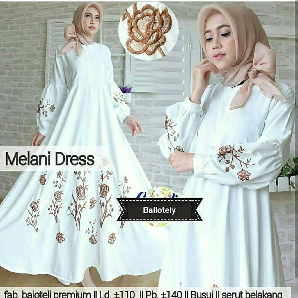 MELANI DRESS WHITE BALOTELLY MIX BORDIR