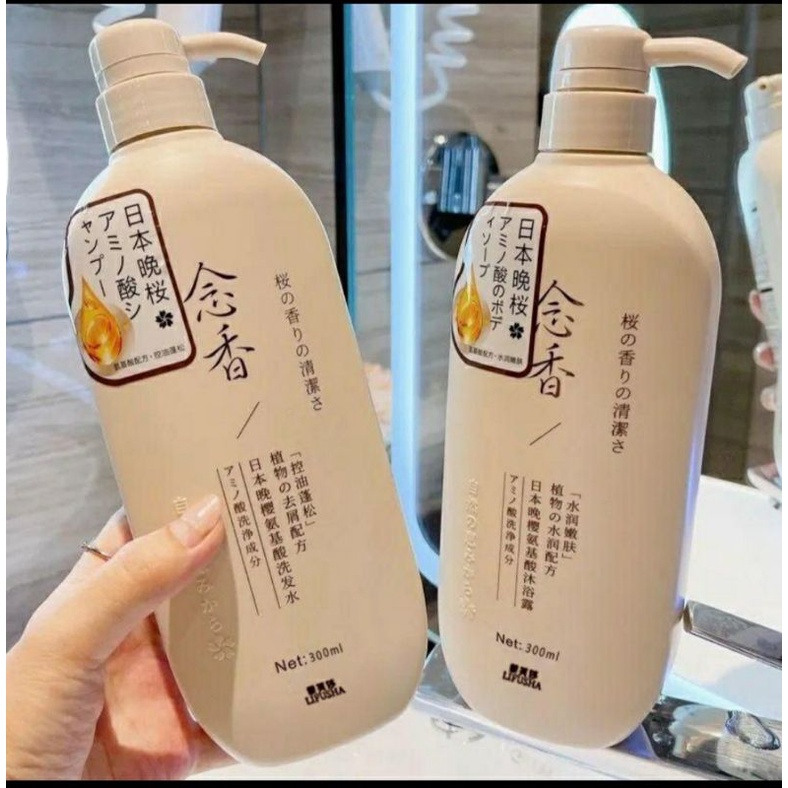 Sakura Japanese Shampo LIFUSHA set sampo+ conditioner