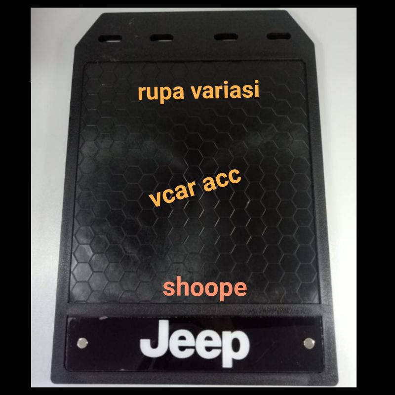 karpet lumpur mudguard roda mobil jeep sedan truk truck mpv suv bus universal lentur logo trd mugen