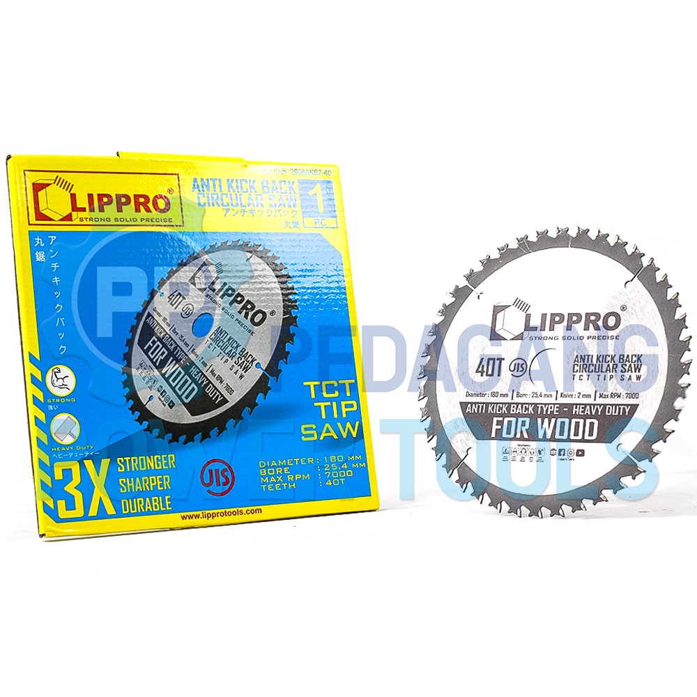 LIPPRO 7&quot; X 40T AKB CIRCULAR SAW BLADE TANDUK MATA GERGAJI POTONG KAYU