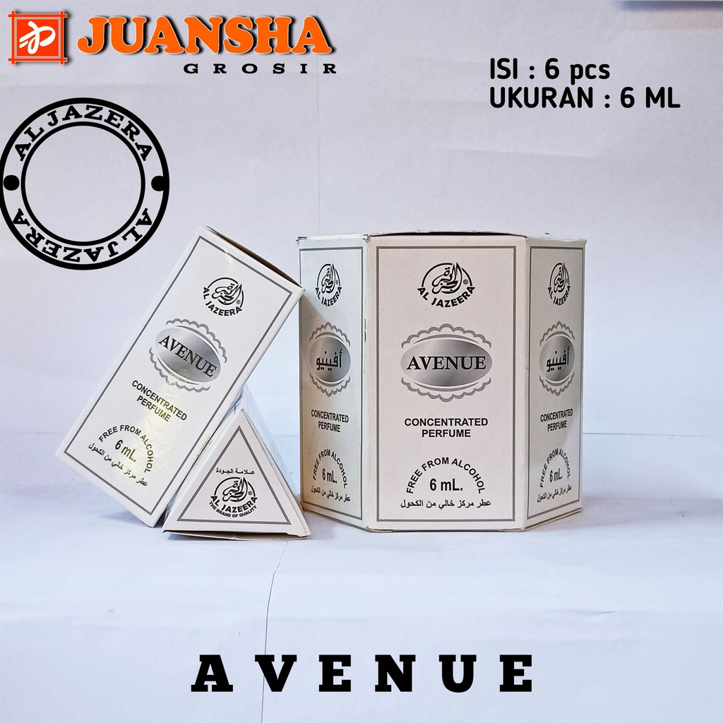 PARFUM AL JAZEERA || AVENUE || 6ML ROLL ON || MINYAK WANGI UNISEX || PARFUM NON ALKOHOL