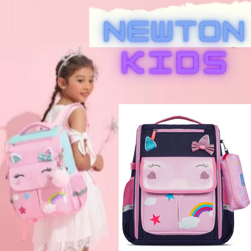 NewtonKids - Ransel Susun Anak Premium/ Tas Unicorn/Sekolah TK-SD waterproof