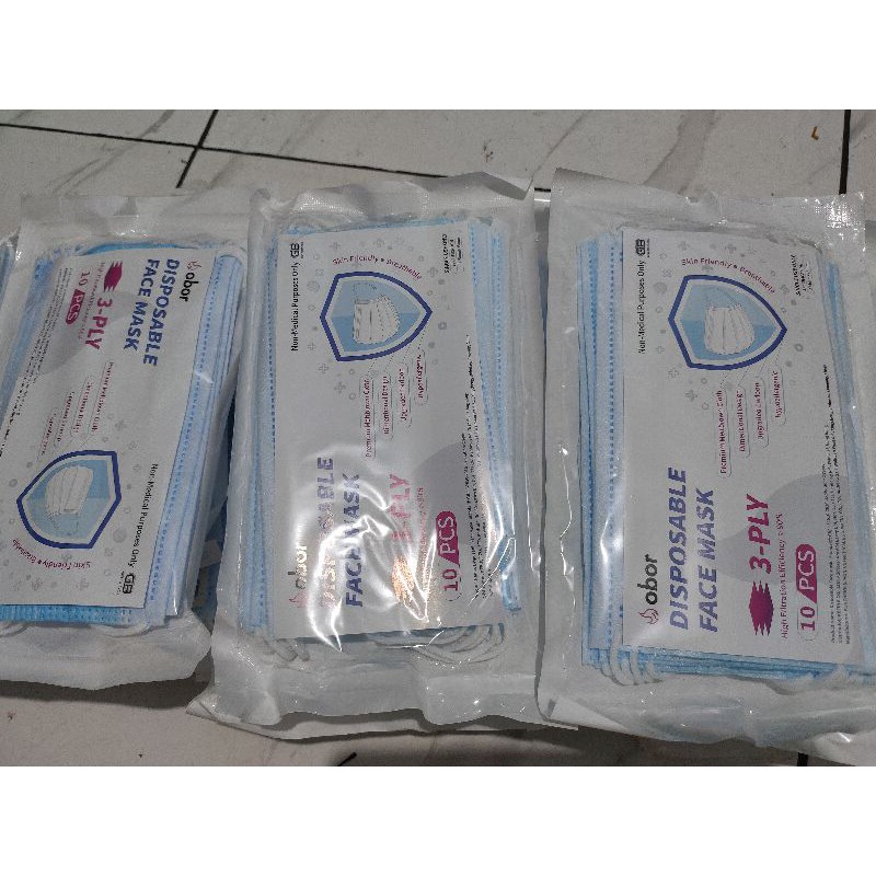 Masker medis 3 ply isi 10pc ready stok ga banyak ya all