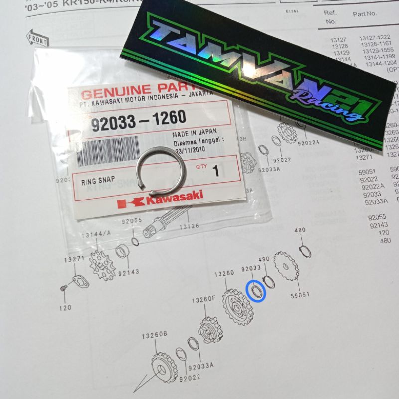 RING SNAP RASIO NINJA RR R SS ORIGINAL