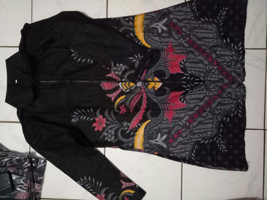 Ramabatik - (cod) Batik Couple Tunik Jelita Zipper Depan Terlaris M L Xl Xxl Jumbo