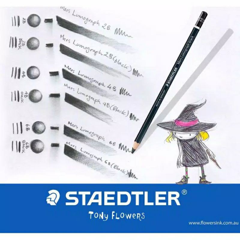 

STAEDTLER MARS LUMOGRAPH BLACK EDITION 2B 4B 6B 8B
