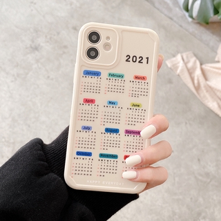 Case Motif Print Kalender 2021 Glossy Untuk Iphone 12 Pro