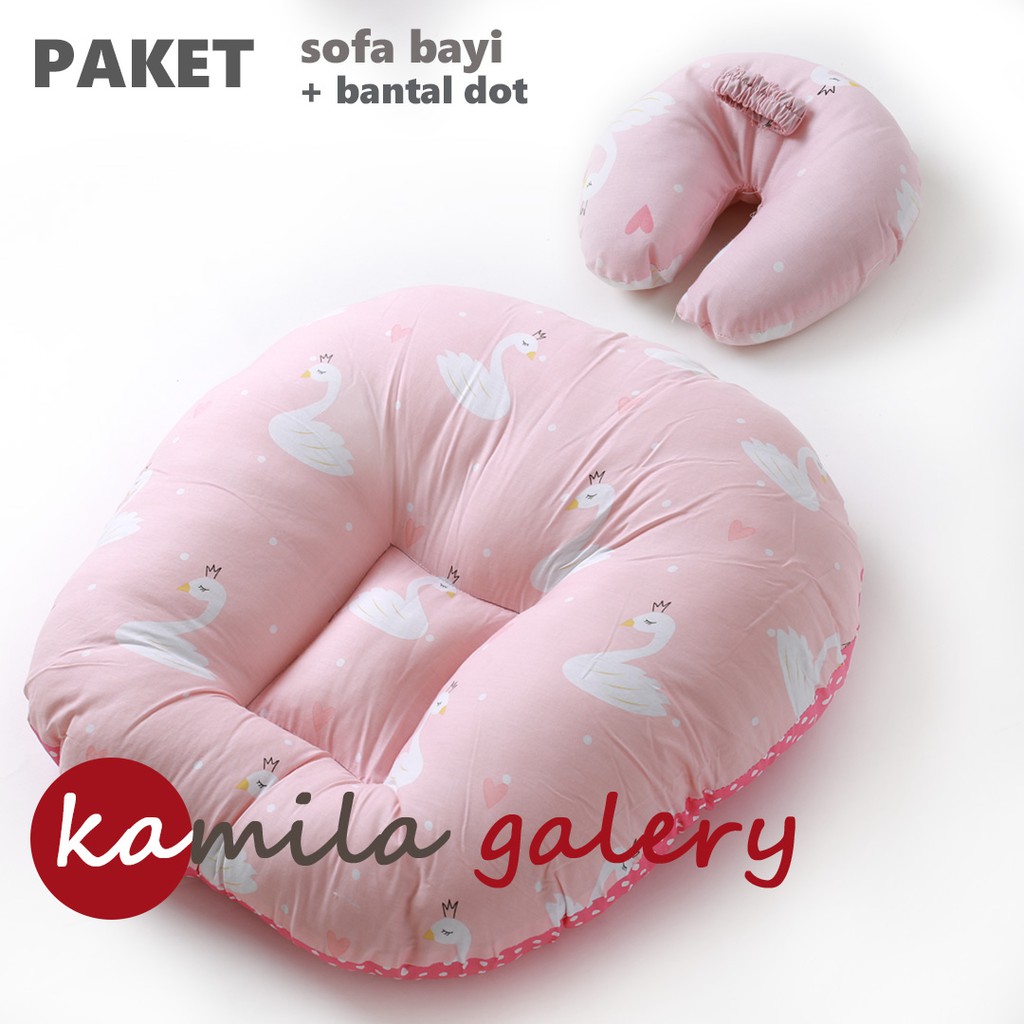 PAKET SOFA KASUR BAYI + BANTAL DOT BAYI / BABY LOUNGER TERMURAH