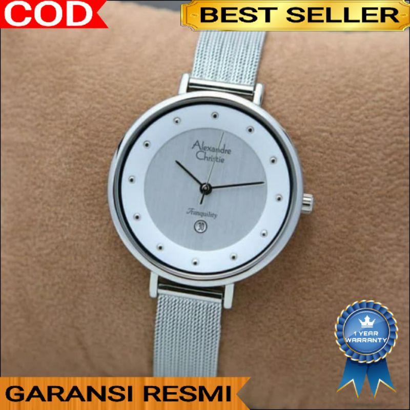 ALEXANDRE CHRISTIE AC 2485 LDBSSL SILVER WANITA ORIGINAL GARANSI