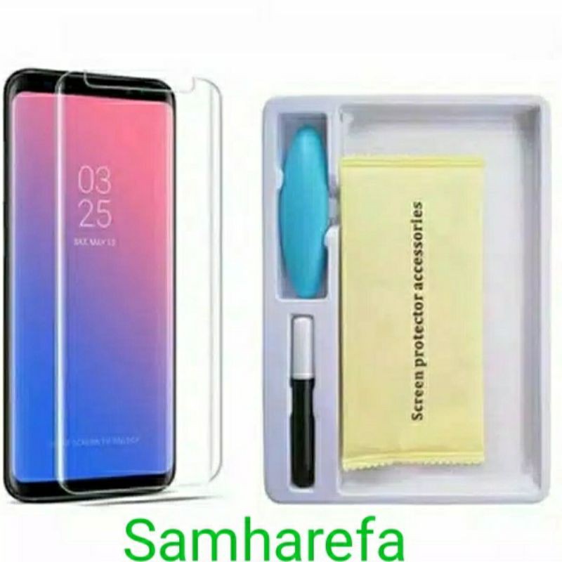 tempered glass S21 ultra S21 S21+ note 8 note 9 S8+ S9+ S10+ anti gores kaca uv glass nano liguid