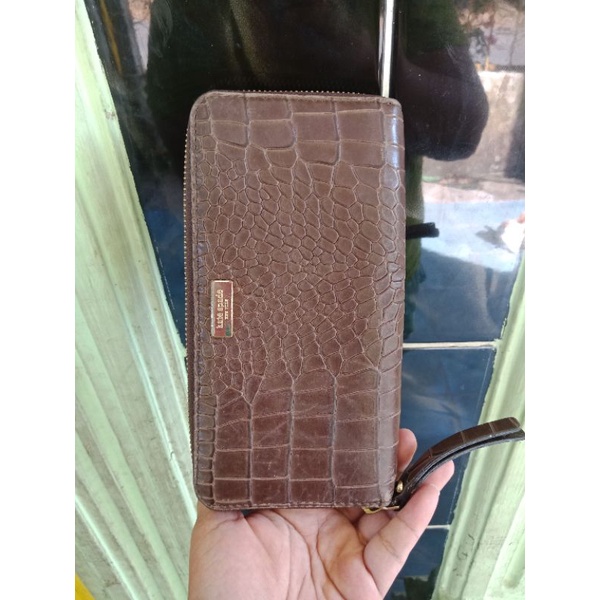 DOMPET KATE SPADE ORIGINAL CROCO COKLAT,  PRELOVED KATE SPADE,  DOMPET KATE SPADE,  PRELOVED KATE SP