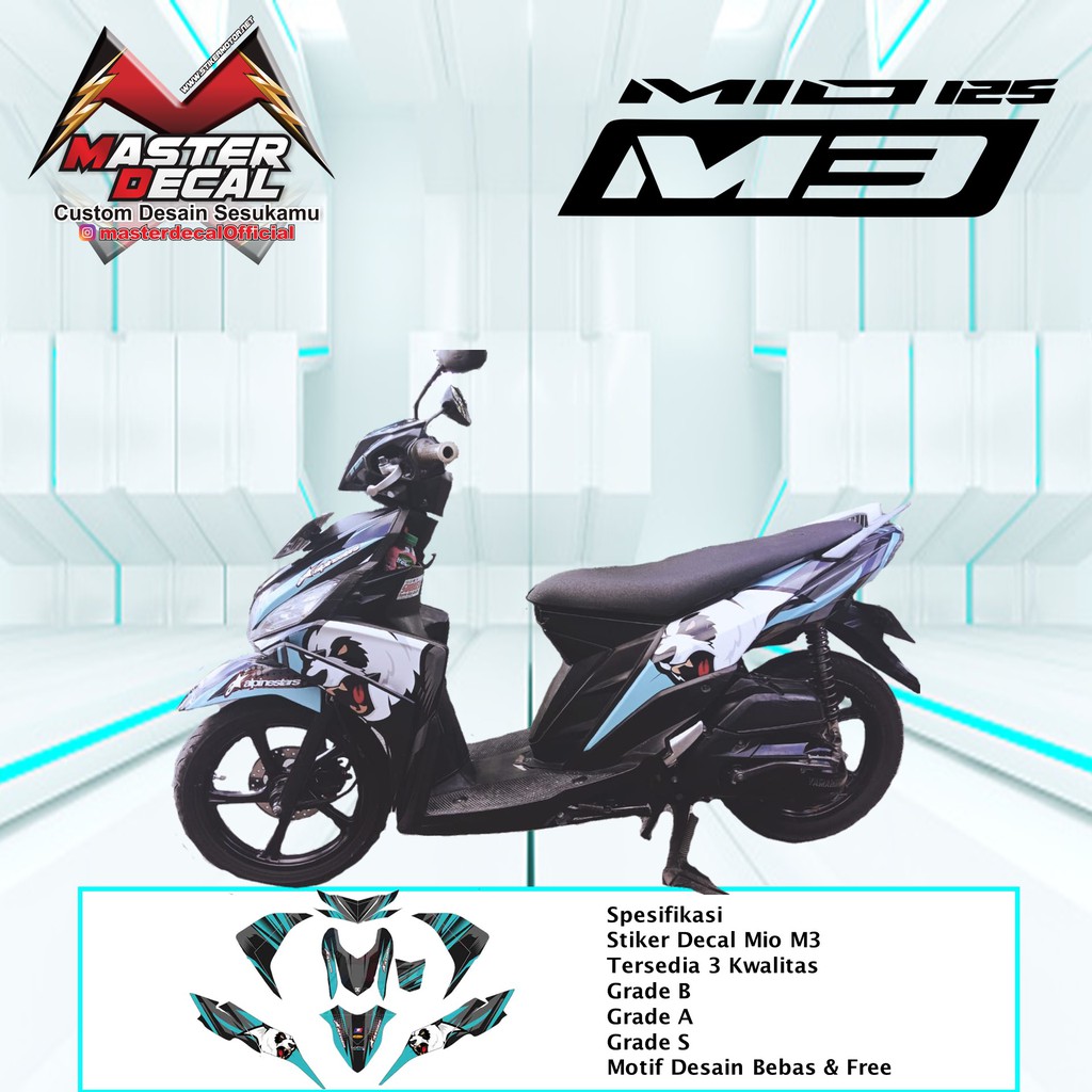 Decal Stiker Motor Mio M3 Panda