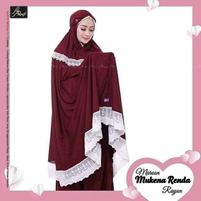 MUKENA RENDA ARRAFI (warna maroon)