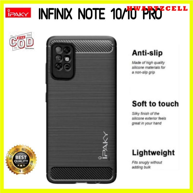 Case IPAKY Carbon Infinix Note 10 10 pro 8 Hot 11 PLAY 10 PLAY 10S 9 Play Soft Case Premium Protect 