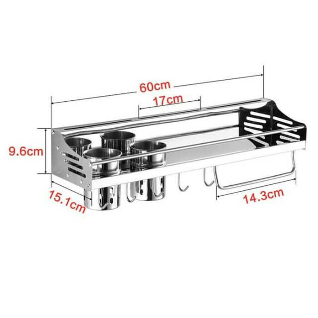 Rak Dinding Dapur Almunium Kitchen Stuff Rack