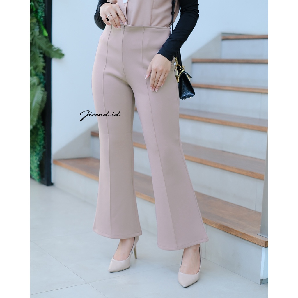 Celana Cutbray Pants Scuba Premium Strech/ Cutbray Cubit List Tengah Resleting