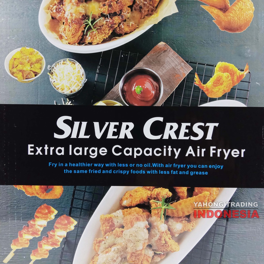 SILVER CREST S-18 Digital Air Fryer Mesin Penggoreng Tanpa Minyak Elektrik 2400W 8L