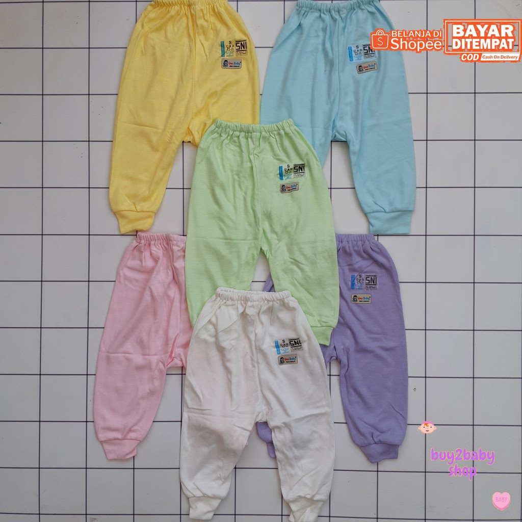 Celana panjang bayi One baby L n Mom  usia 3-12 Bulan isi 6 PCS