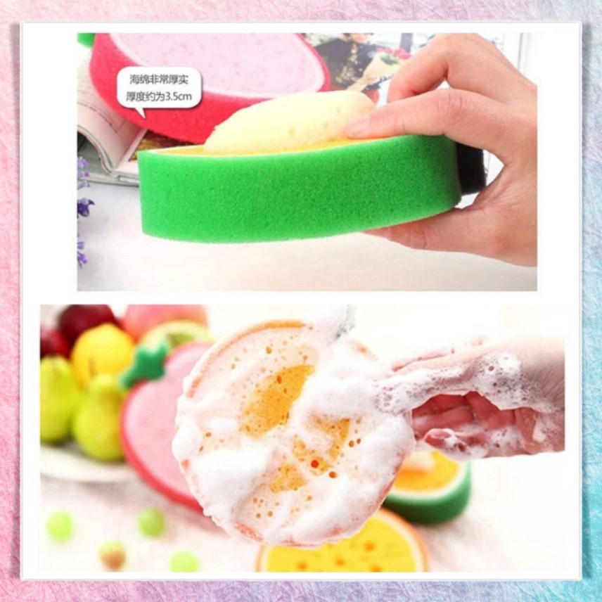 Spons Spon Sponge Spoon Cuci Piring Gelas Cangkir Perlatan Dapur Spon Mandi Buah Buahan Fruit Sponge