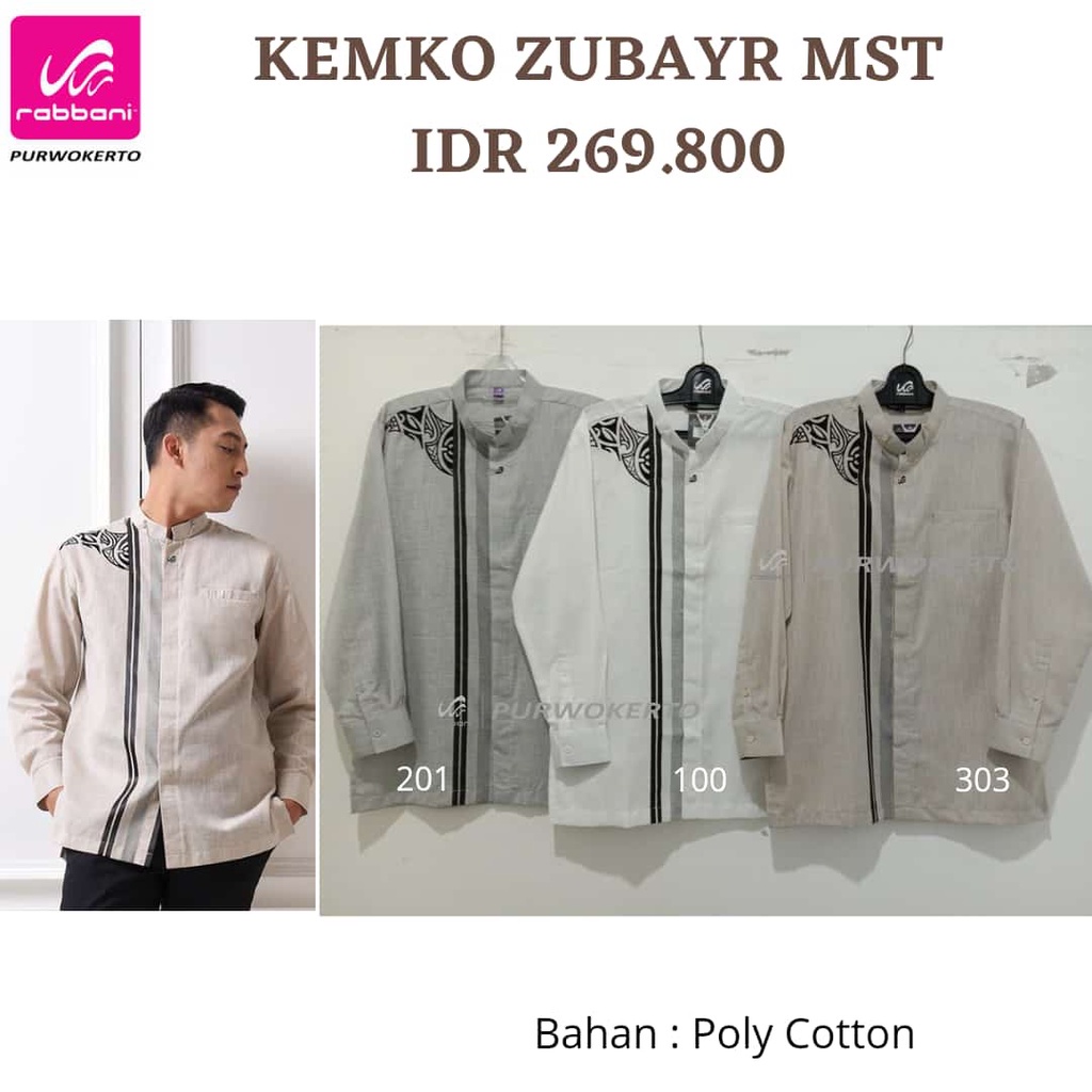 (JATENG) KEMEJA KOKO RABBANI ZUBAYR MST / KEMKO RABBANI ZUBAYR MST