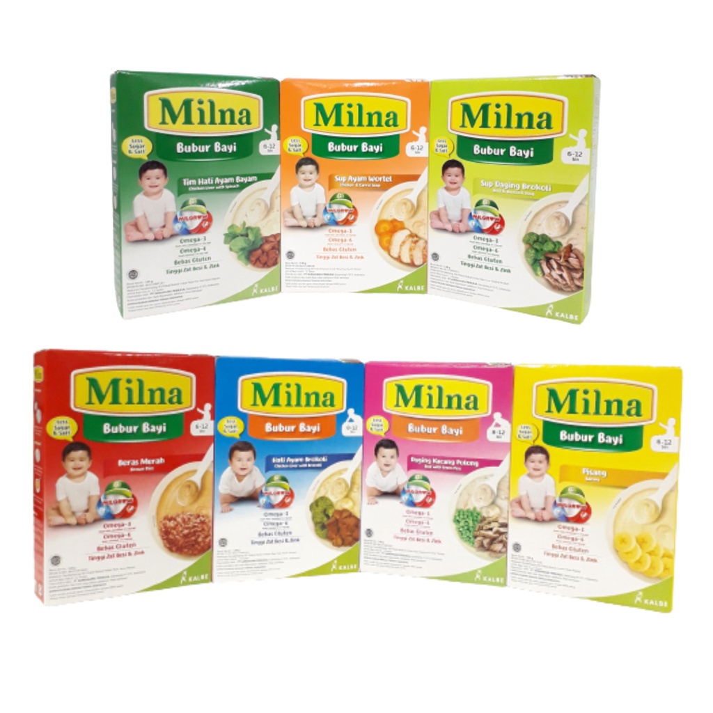 MILNA BUBUR BAYI LESS SUGAR &amp; SALT 120G/centraltrenggalek