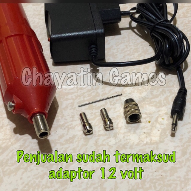 Bor Mini Drill PCB + Adaptor 12Volt Alat Pembuat Lubang Pada Papan PCB Rayden