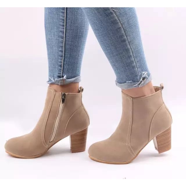 Sepatu Boots Wanita Korean Style Ori Ringan Ss403 Chelsea Boots Korea Trendy Boots Sepatu Wanita Boots Cewe Korea Boot Cewek