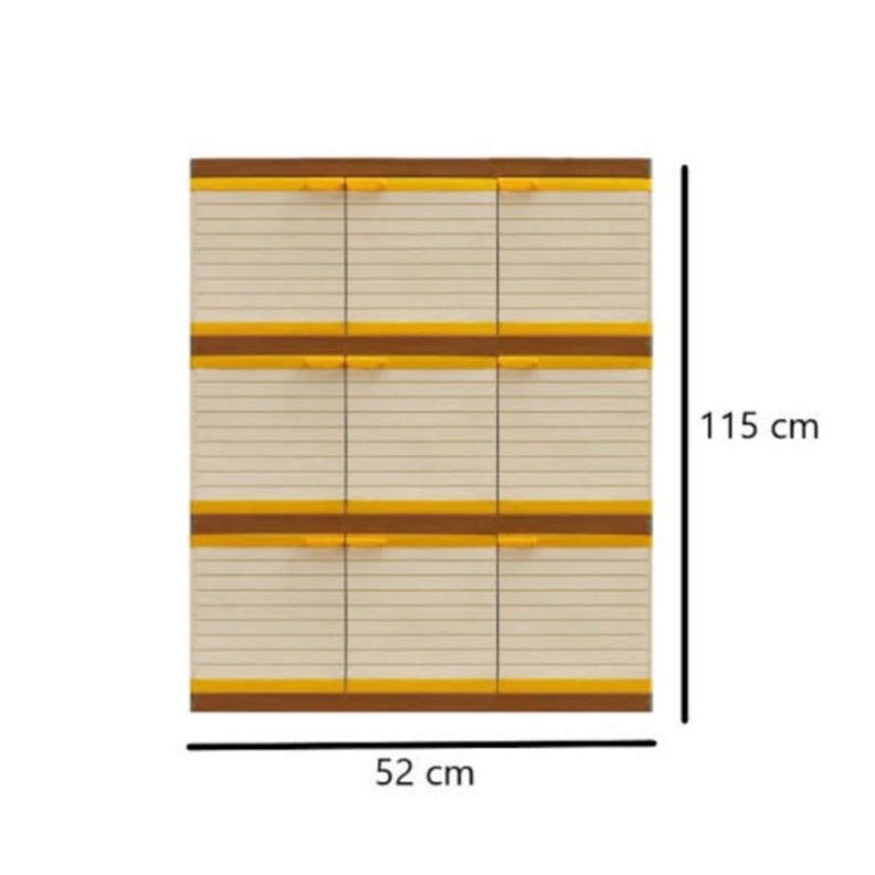 LEMARI PLASTIK CLUB  9 PINTU/ LEMARI PLASTIK MEGA CWSP 3/ LEMARI PAKAIAN JUMBO SERBAGUNA 9 PINTU