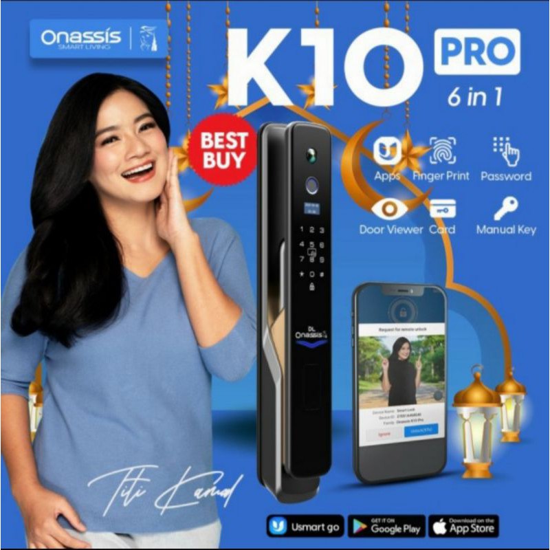 Kunci Pintu Digital Onassis K10 Pro | Digital lock Onassis | Smartlock
