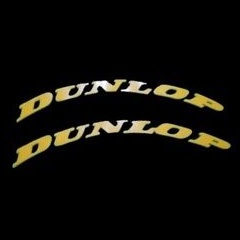 Stiker Ban / Tulisan ban DUNLOP