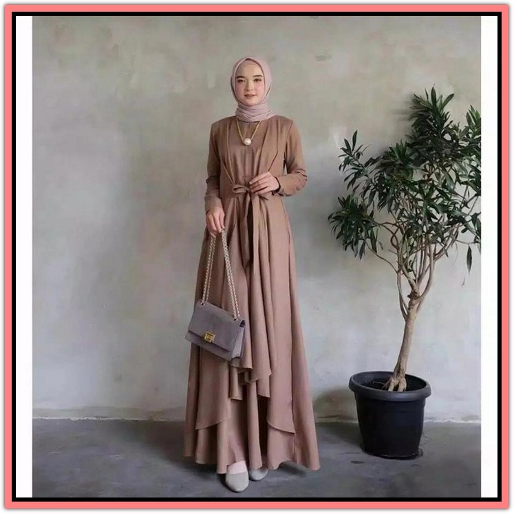 Gamis Remaja Kekinian Korean Style Lebaran Terbaru 2022 Baju Gamis Cewek Remaja Perempuan Premium Ta