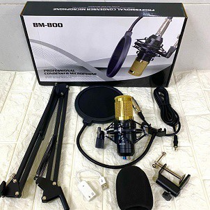 Paket recording smule mic condenser BM800 Full Set Original