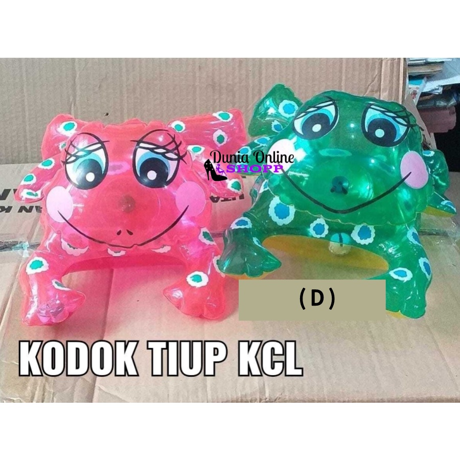 Mainan Balon Tiupan Boneka Kodok Kecil / Katak Bahan PVC SNI