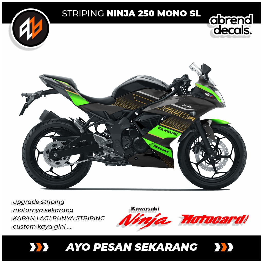 STRIPING NINJA MONO SL / stiker motor Kawasaki  Ninja 250 Mono SL