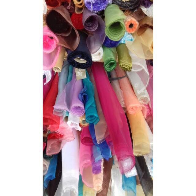 Kain organdi kain kaca dasar bordir atau seser sku 23