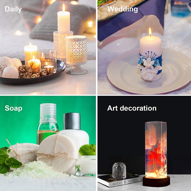 SIY  Handmade Cylinder Pillar Candle UV Crystal Epoxy Resin Mold  Plaster Silicone Mould DIY Crafts Wax Soaps Home Decorations Casting Tool