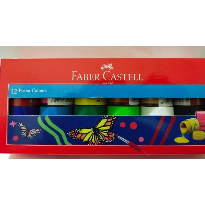 

`````````] FABER CASTELL 12 POSTER COLOURS 15ML / CAT POSTER