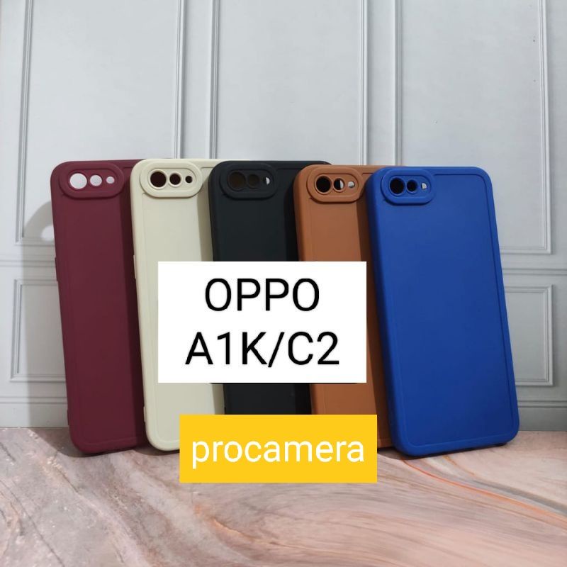 Soft case/slikon/kondom terbaru macaron pro camera/kamera type Hp Oppo A1k/C2