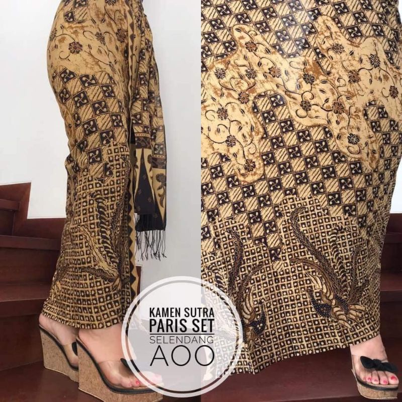 Kamen lembaran sutra paris // bahan sutra paris
