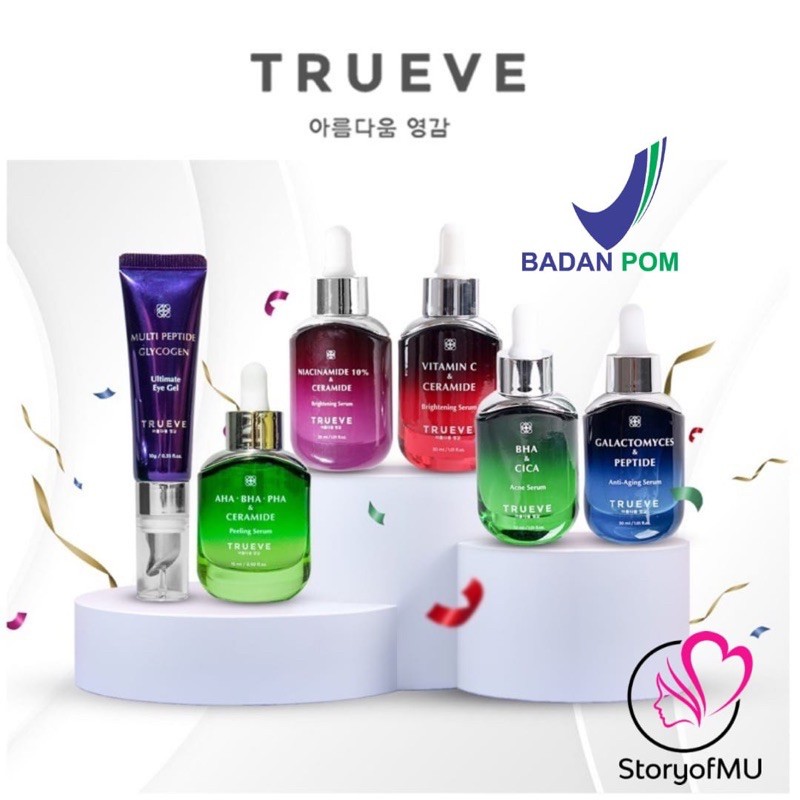 TRUEVE Serum BHA Cica Acne | Peptide Anti Aging | Vitamin  