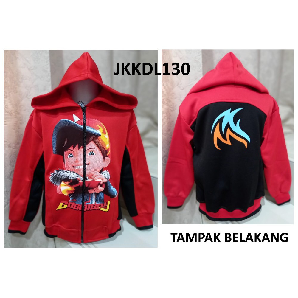 Jaket Anak Laki Boboiboy FrostFire Red - JKKDL130 - JKKDL131