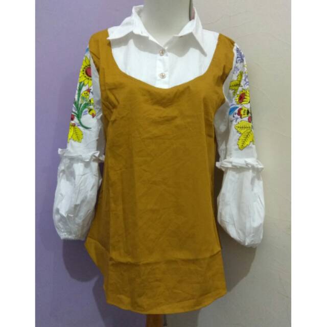 Baju motif bunga bordir